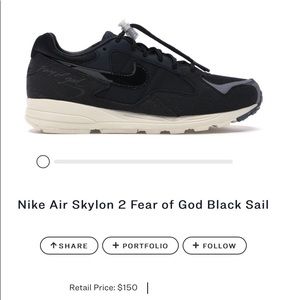 Nike Air Skylon 2 Fear of God Black Sail